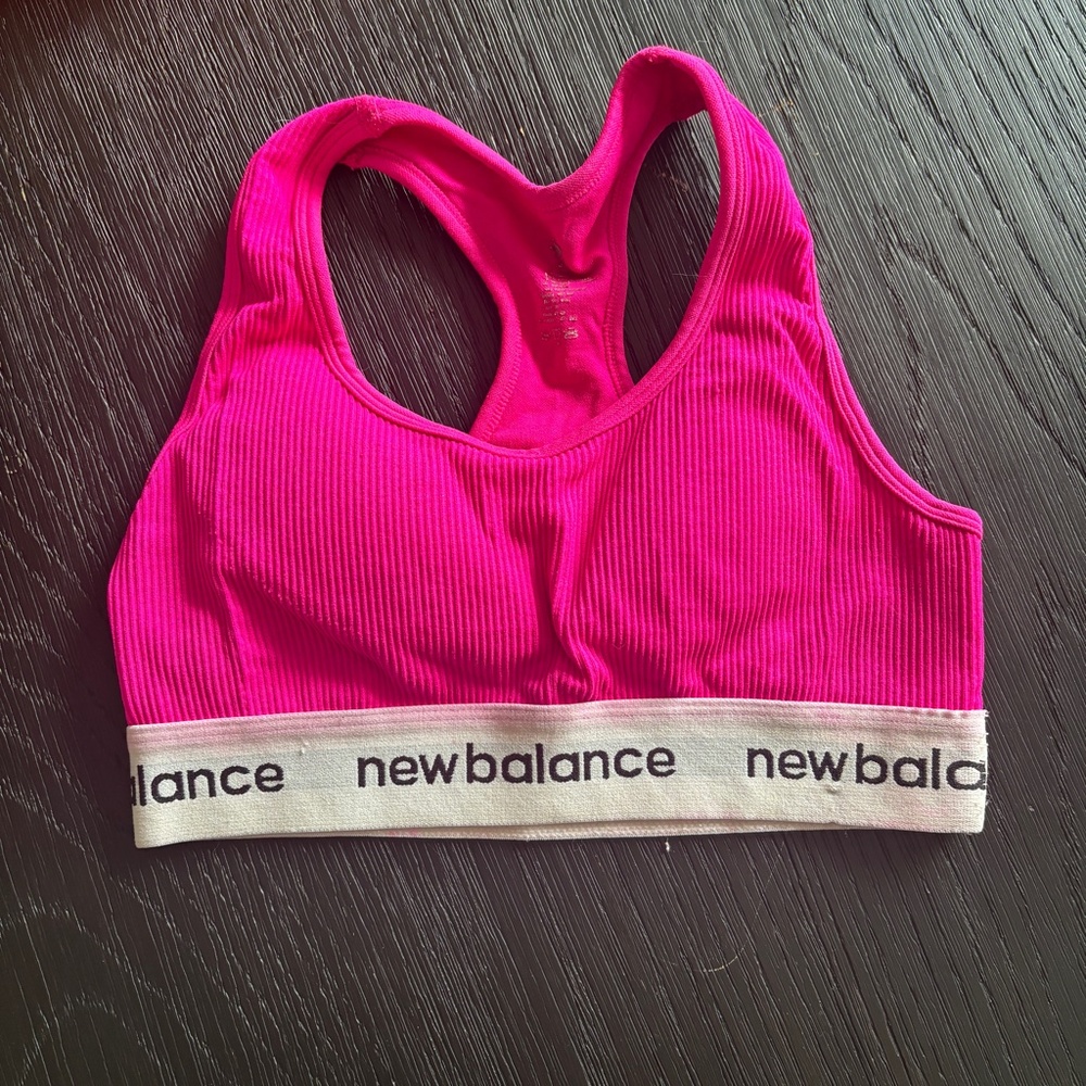 NEW BALANCE Women's Neon Pink Sports Bra Small